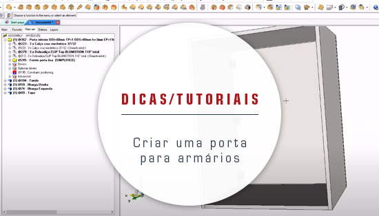 Como criar uma porta para armários com o Topsolid Wood